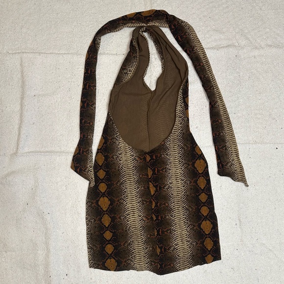 SKIMS Desert Snake Print Halter Mini Dress - Picture 9 of 10